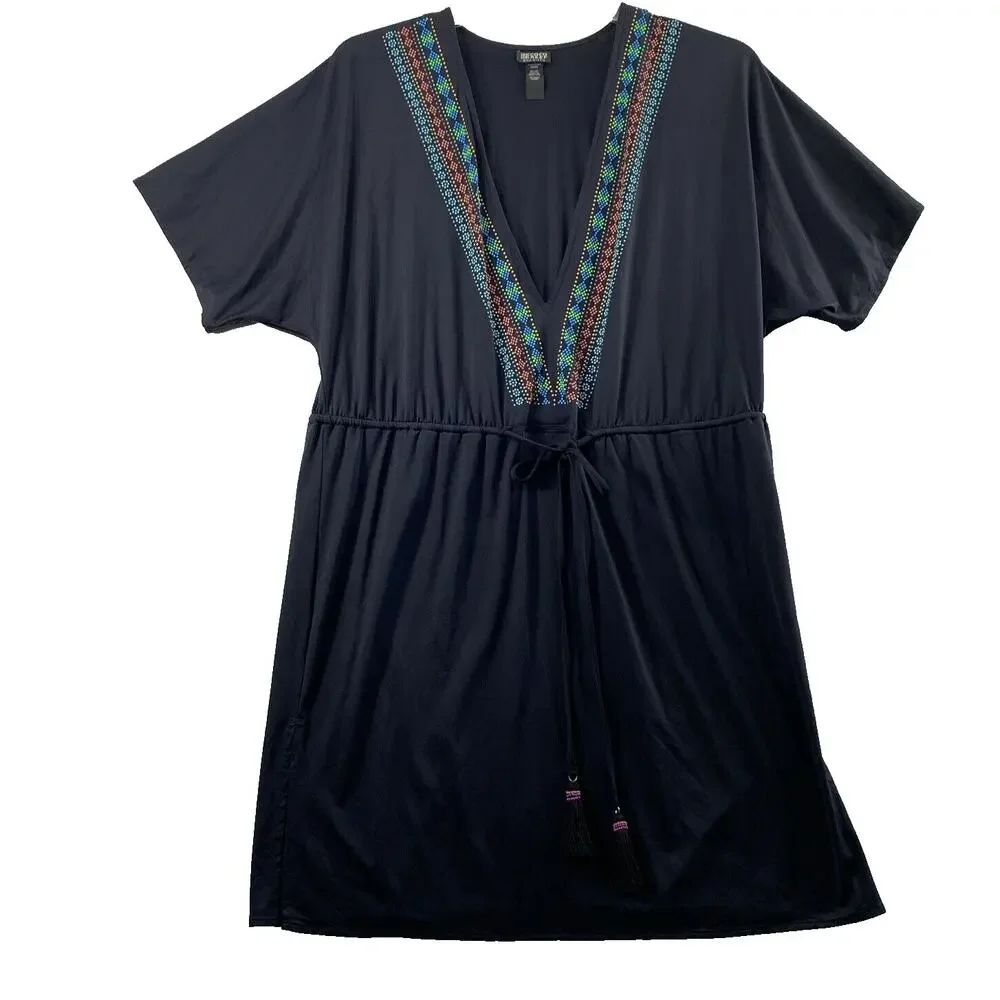 Coco Reef Swim Cover Up Womens Small Black Beach Summer Pool‎ Vacation
